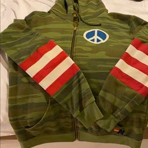 Aviator Nation zip up hoodie sweatshirt